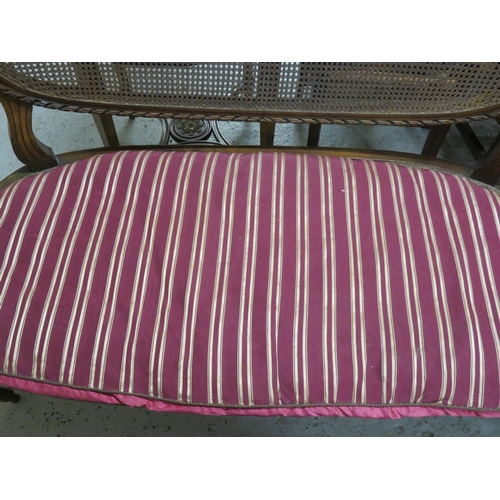 328 - French Bergere two seater settee