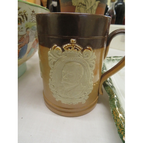 425 - Collection 1st M.P. for Burnley mug, General McDonald Boer War plate and Sir Robert Edgcumbe Doulton... 