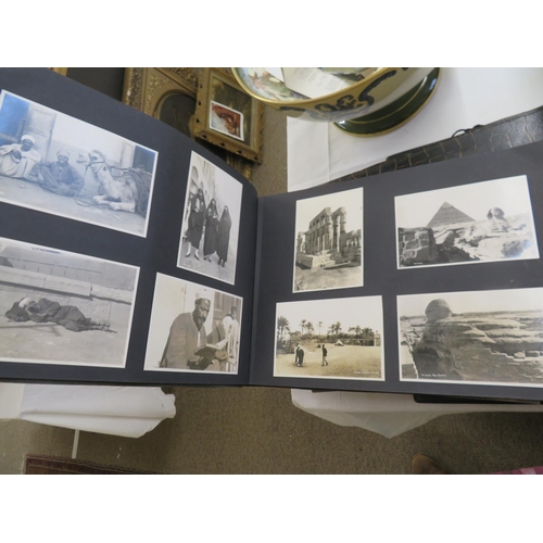 405 - Comprehensive set of photographs circa 1930s in crocodile skin albums from Around The World Cruise o... 