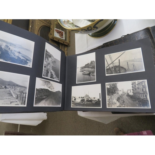 405 - Comprehensive set of photographs circa 1930s in crocodile skin albums from Around The World Cruise o... 