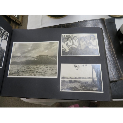 405 - Comprehensive set of photographs circa 1930s in crocodile skin albums from Around The World Cruise o... 