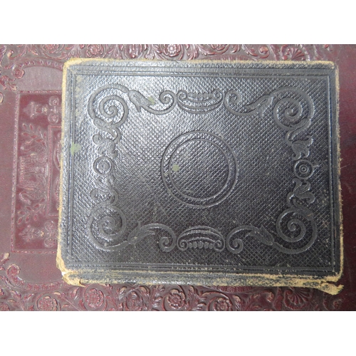 480 - Collection of antique photograph and other frames together with 19thC embossed scrap albums