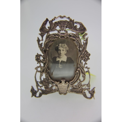 444 - Victorian silver fancy photograph frame