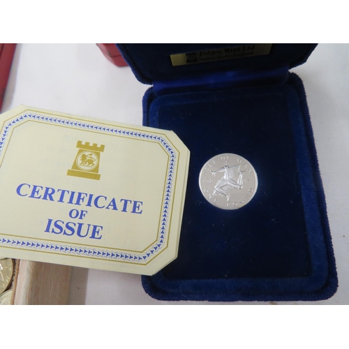 511 - Platinum £1 coin with certificate, cased