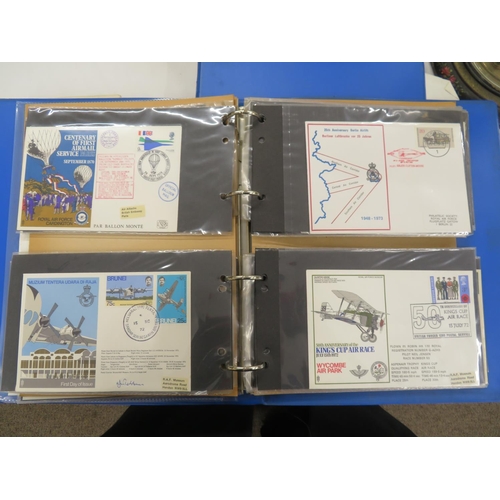 570 - Two albums of First Day Covers connected to aviation in war, some signed by the pilots