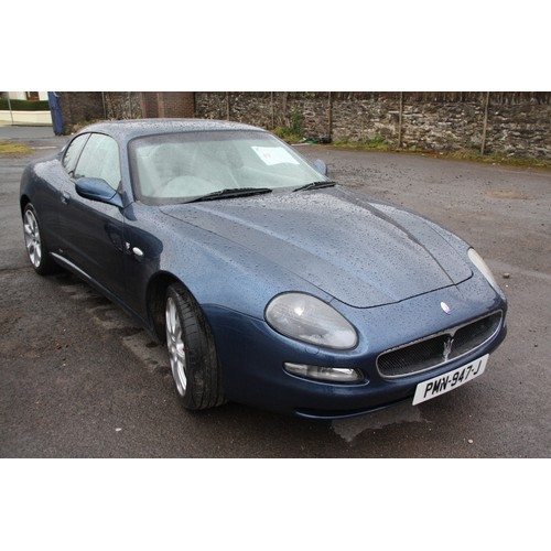 33 - PMN947J
Blue Maserati Cambiocorsa 4244cc V8
First Registered 13.07.2004
Approx 58,000 miles
Auto pad... 