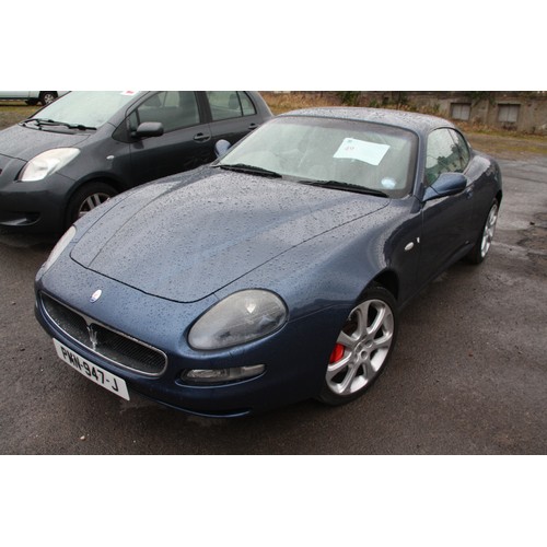 33 - PMN947J
Blue Maserati Cambiocorsa 4244cc V8
First Registered 13.07.2004
Approx 58,000 miles
Auto pad... 