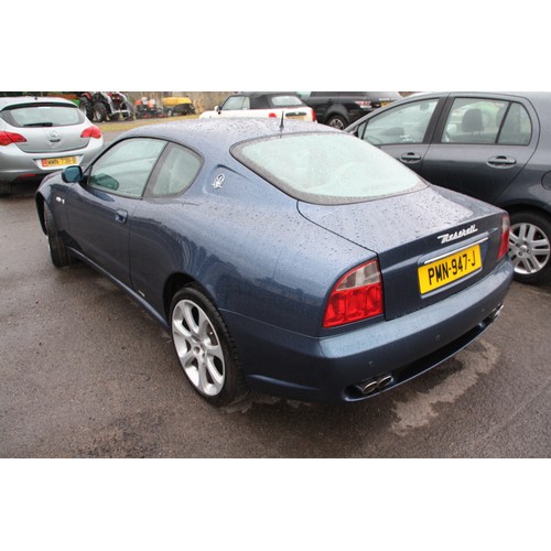 33 - PMN947J
Blue Maserati Cambiocorsa 4244cc V8
First Registered 13.07.2004
Approx 58,000 miles
Auto pad... 