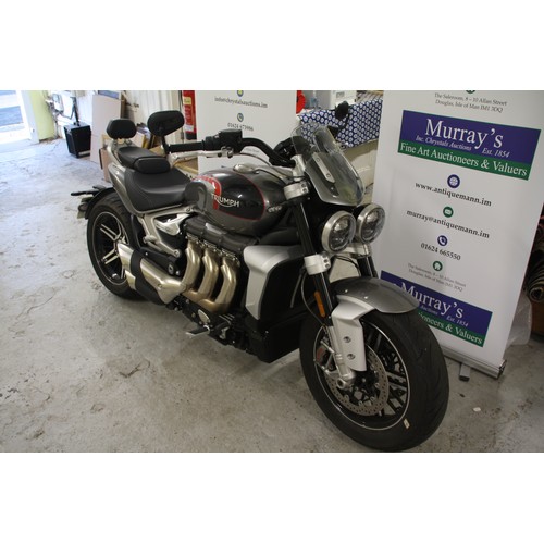 21 - PMN871C
Triumph Rocket 3 gt
First Registered 23/7/2020
453 miles
Manual Petrol
Low mileage one owner... 