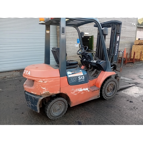 127 - Toyota 62-FDF25 forklift
Circa 2014
Approx 9449 hours
VAT ON HAMMER @ 20%