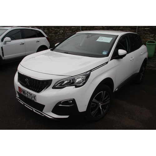 133 - PMN670K
White Peugeot 3008 Allure 1200cc
First Registered 21.05.2018
Approx 49,645 miles
Petrol Manu... 