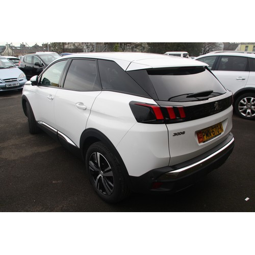 133 - PMN670K
White Peugeot 3008 Allure 1200cc
First Registered 21.05.2018
Approx 49,645 miles
Petrol Manu... 