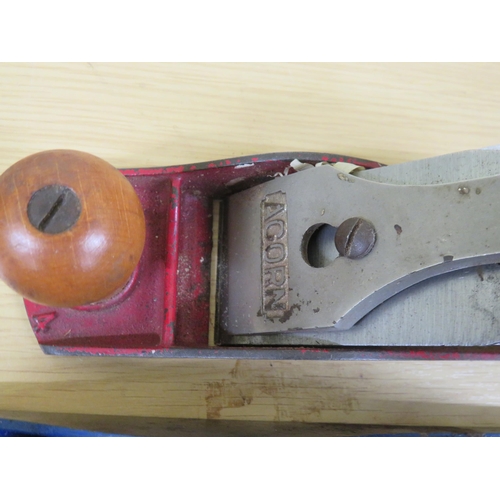 165 - Two wood planes, one Record No.5, one Acorn No.4