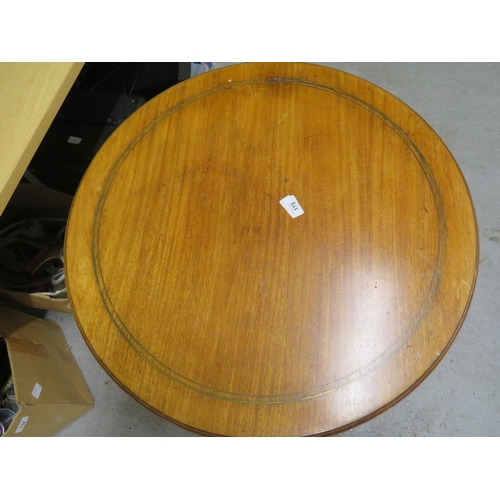 175 - French mahogany circular top occasional table