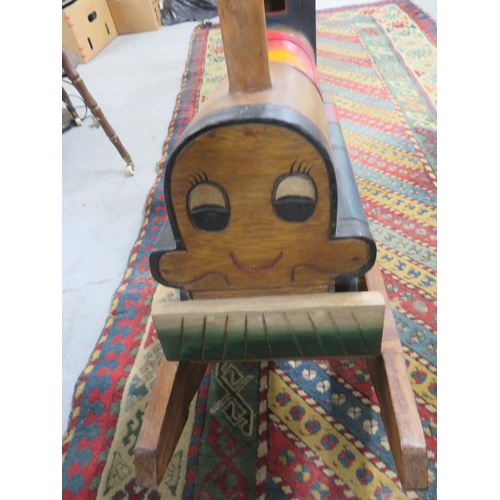 187 - Well made rocking horse in the form of a train, Height 22ins x width 12ins x length 28ins