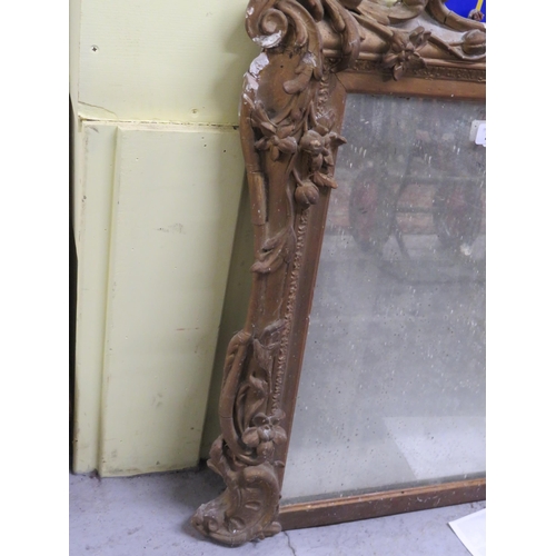 271 - Rectangular gilt framed over mantel mirror