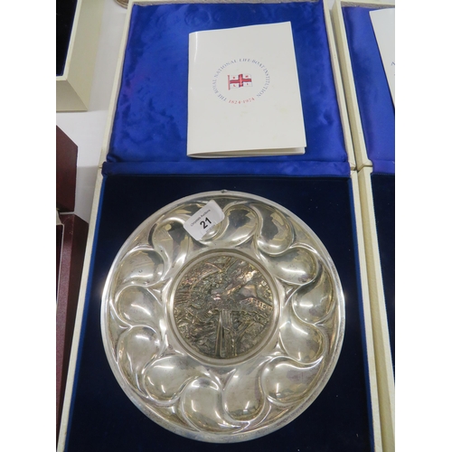 21 - Aurum, Lifeboat silver bowl 229/750, London 1974, approx 10ozt, boxed with certificate