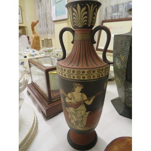 38 - Villeroy and Boch Mattlach 'Grecian' vase, height 13.5ins