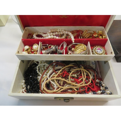 47 - Two boxes of costume jewellery