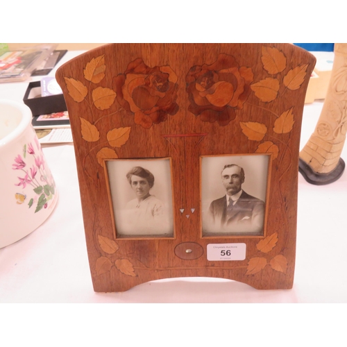 56 - A very well inlaid Knockaloe photograph frame probably the same Knockaloe cabinet maker that made Ch... 