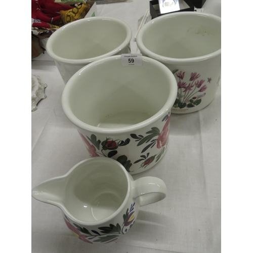 59 - Four Portmeirion pots and jug