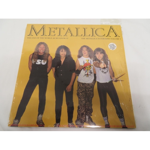 60 - Bootlegged Metallica vinyl including - Interview with Lar Ulrich (PORK 1), The End of the world as w... 