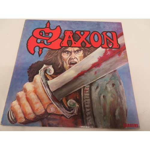 63 - Five Saxon vinyl LPs - The Eagle has Landed (CAL137), Power & The Glory (CAL147), Saxon (CAL110), St... 