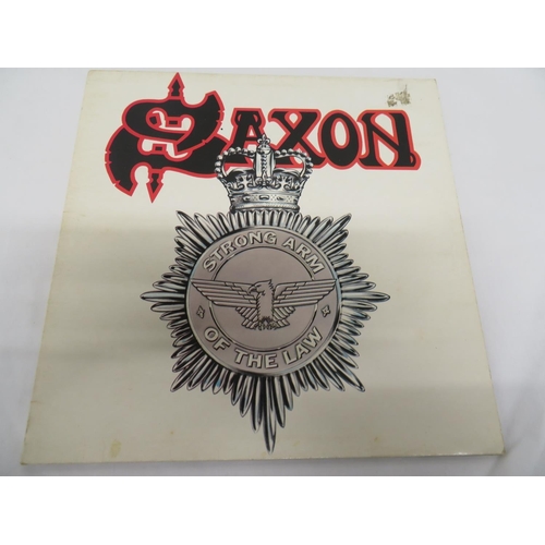 63 - Five Saxon vinyl LPs - The Eagle has Landed (CAL137), Power & The Glory (CAL147), Saxon (CAL110), St... 