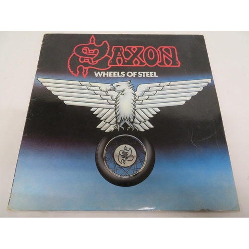 63 - Five Saxon vinyl LPs - The Eagle has Landed (CAL137), Power & The Glory (CAL147), Saxon (CAL110), St... 