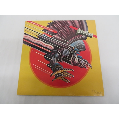 71 - Three Judas Priest LPs - Point of Entry (84834), Screaming for Vengeance (85941) and Unleashed in th... 