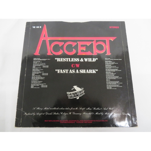 77 - Two Accept LPs - Balls to the wall (PRT25791) & Russian Roulette (PRT 26893) plus 12