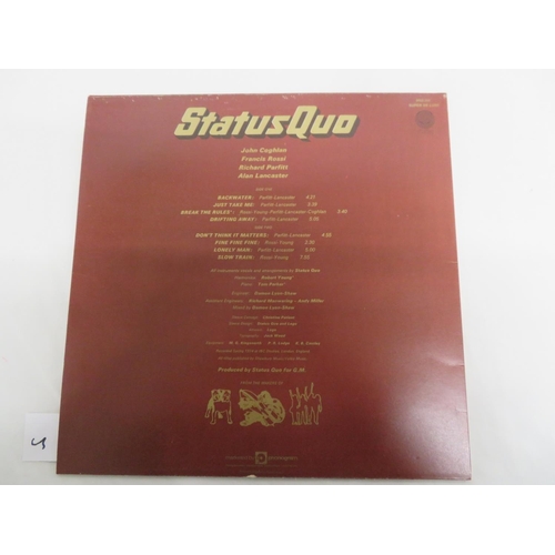 102 - Four Status Que LPs - Blue for you (9102 006),Hello! (6360 098), Dog of two head (NSPL 18371) & Quo ... 