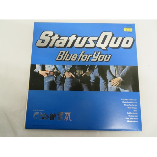 102 - Four Status Que LPs - Blue for you (9102 006),Hello! (6360 098), Dog of two head (NSPL 18371) & Quo ... 