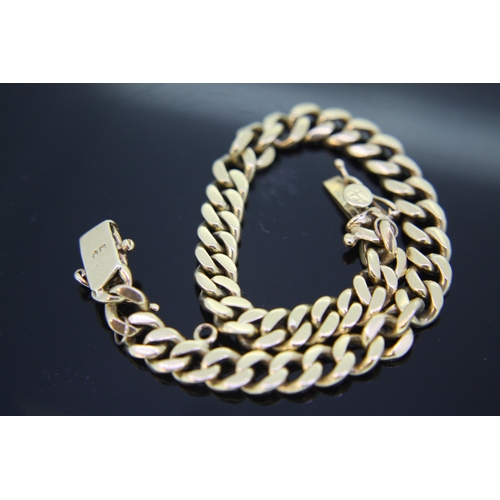 207 - 18ct gold flat link bracelet, total weight 21.1grams, length 20cm