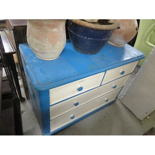 340 - Victorian painted pine chest of drawers