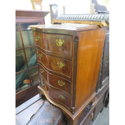 352 - Small chest of four drawers with brass swing handles