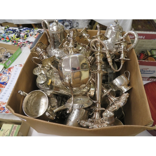 131 - Large collection of silver plated ware