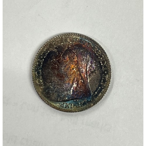 233 - Victoria 1900 sixpence, toned, UNC