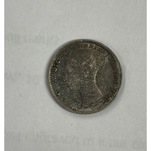 236 - Victoria 1883 silver threepence, toned, UNC