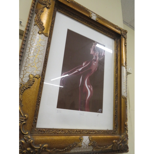 246 - Mark Roberts, two L/E prints - Olivia, in ornate gilt frames