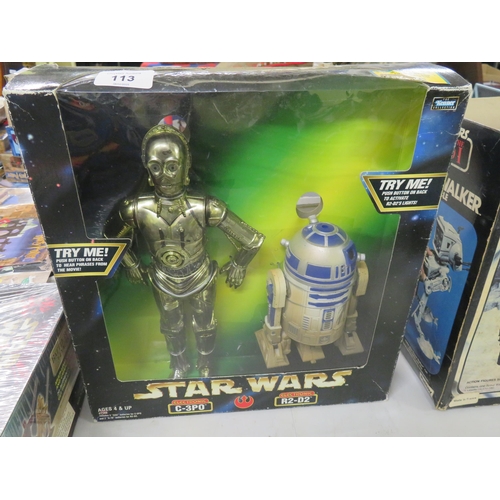 113 - Star Wars action collection C3PO and R2D2 in original box