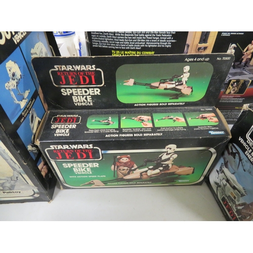 117 - Two Boxed Return of the Jedi speeder bikes by Kenner plus Return of the Jedi Vehicle Maintenance Ene... 