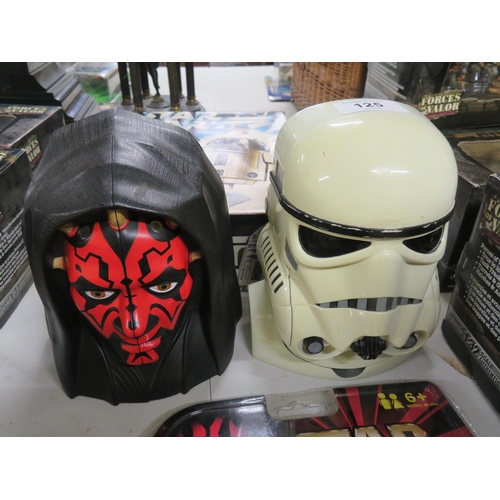 125 - Star Wars Stormtrooper and Darth Maul playsets, plus Jedi Comlink walkie talkies