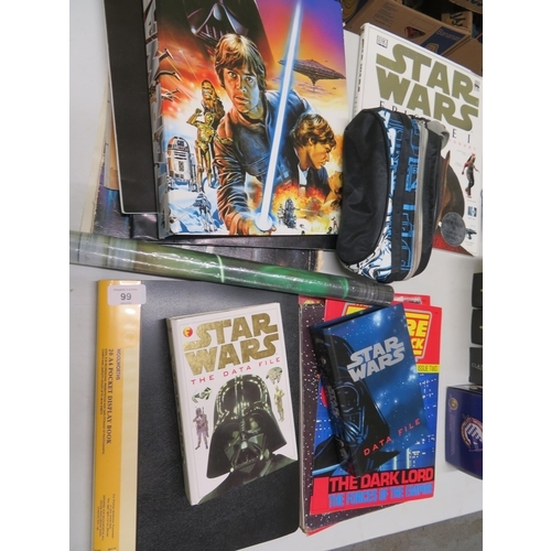 99 - Good collection of Star Wars calendars, books, magazines, poster etc