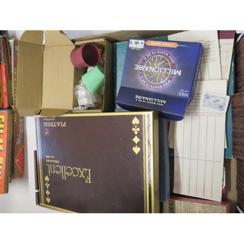 135 - Box containing scrabble, dominoes, card games etc