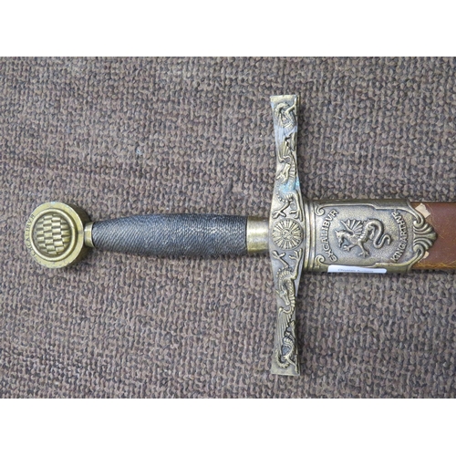 48 - Reproduction Excalibar sword in sheath