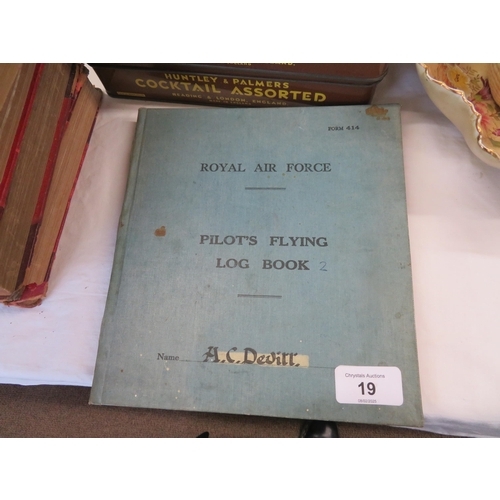 19 - RAF Pilot's Flying Log, Circa 1940, A. C. Devitt