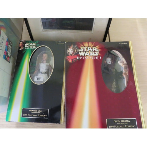 137 - Star Wars Boxed figures Princess Leia and Queen Amidala