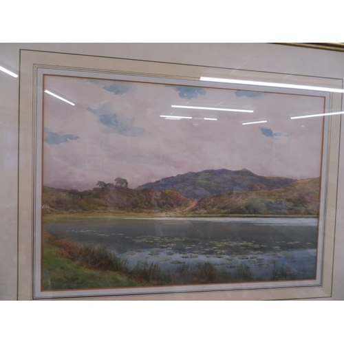 69 - James Aitken, 1) River Landscape & 2) Lake landscape water colours, signed, 15 x 20 ins approx.