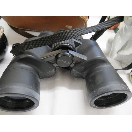 88 - Pair of binoculars and a compass